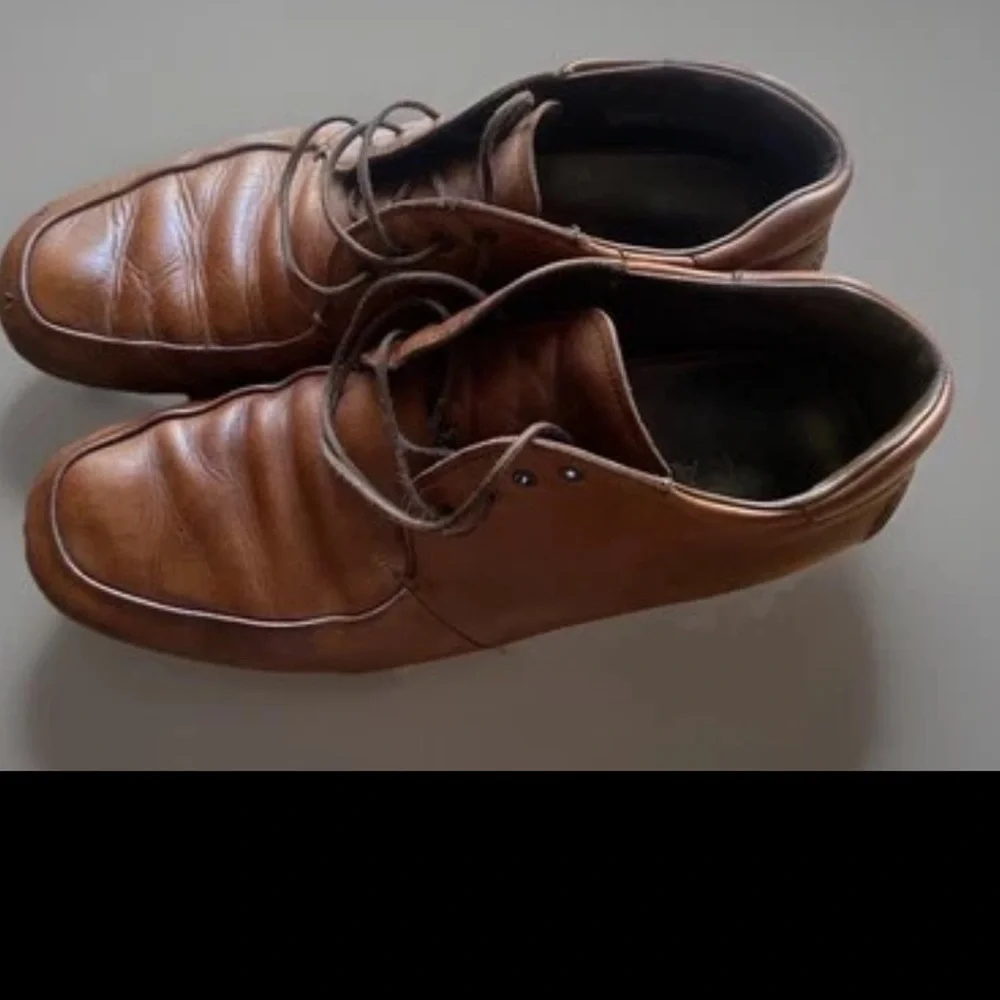 Vintage 1990’s Prada Chukka Desert Boots Shoes Men 9.5 Brown Leather Ankle Italy